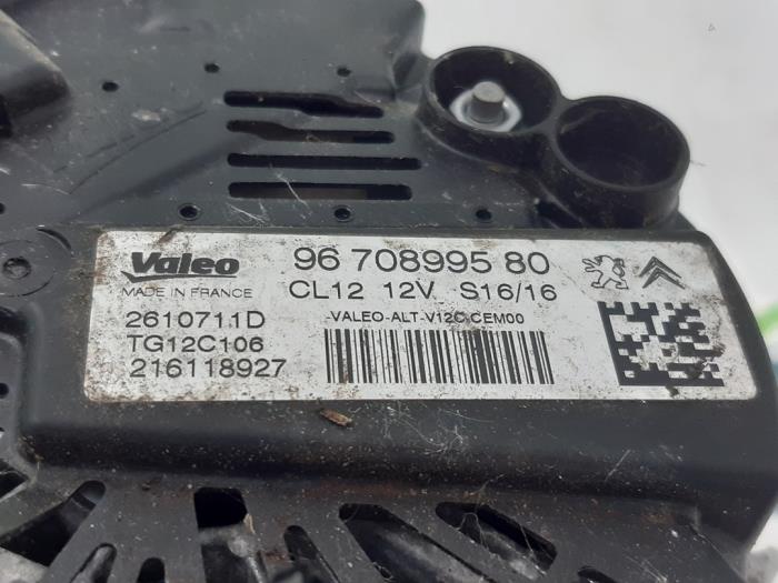 Dynamo van een Peugeot 2008 (CU) 1.2 Vti 12V PureTech 82 2016