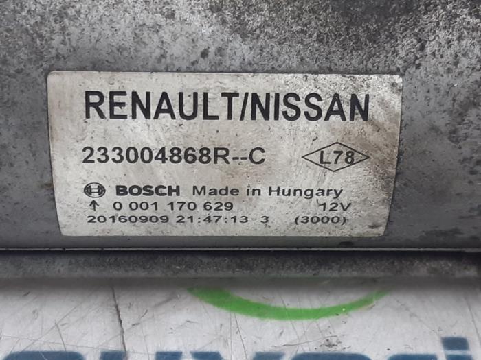 Démarreur d'un Renault Megane IV Estate (RFBK) 1.5 Energy dCi 110 2016