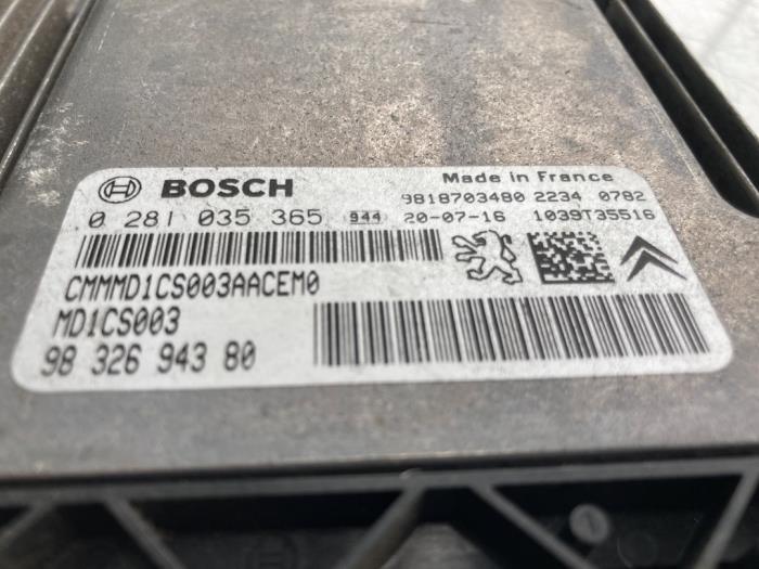 Used Engine management computer Peugeot Partner (EA//EF/EN/EU) 1.5 BlueHDi 75 Price € 484,00 Inclusive VAT offered by Snuverink Autodemontage