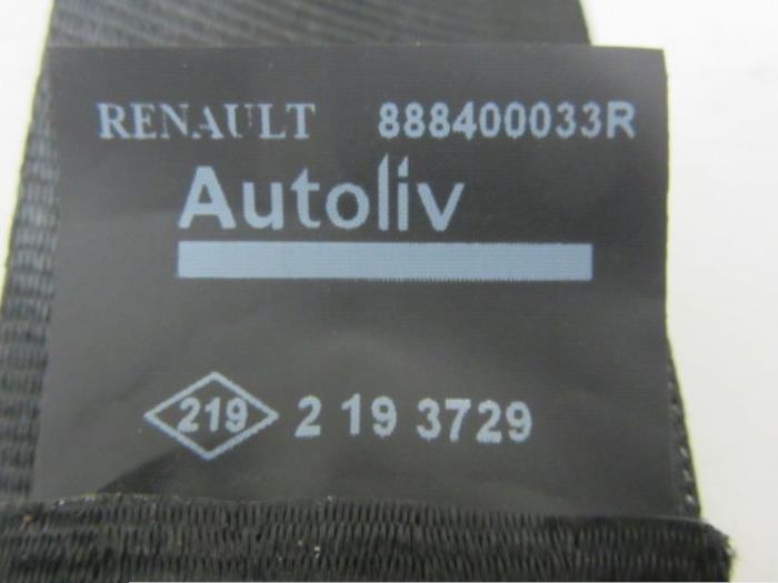 Sicherheitsgurt rechts hinten van een Renault Megane III Coupe (DZ) 1.5 dCi 105 2012