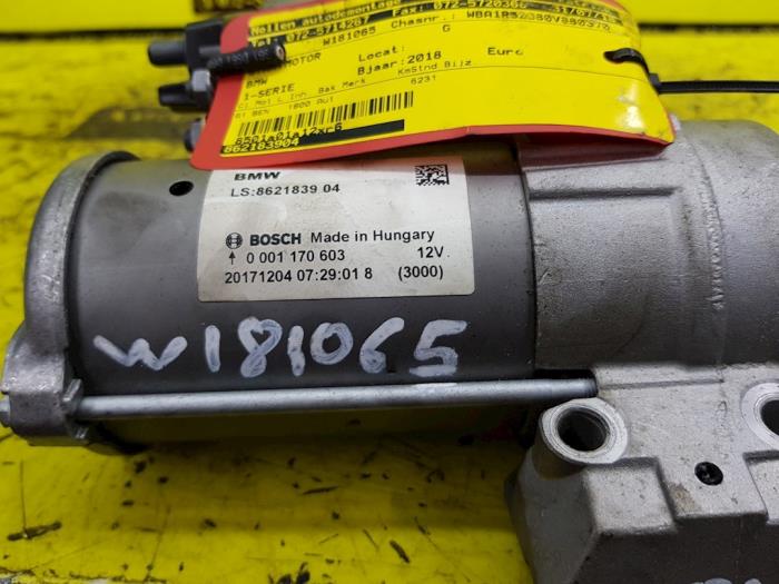 Begagnade Startmotor BMW 1 serie (F20) 118i 1.5 TwinPower 12V Pris € 108,90 Inklusive moms erbjuds av autodemontage denollen