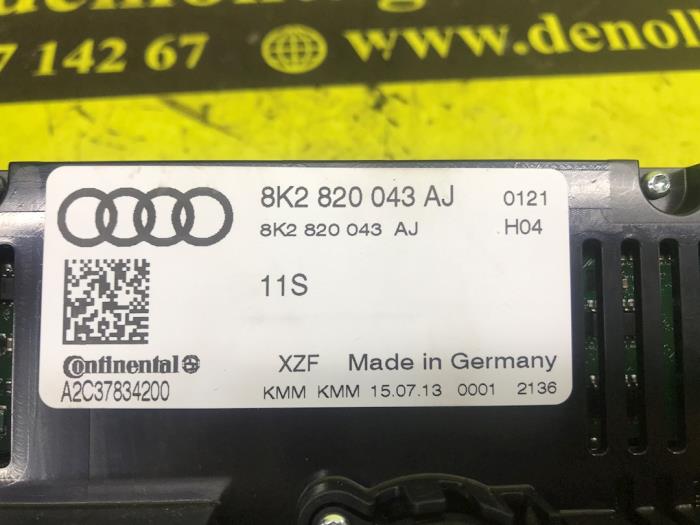Climatronic panel from a Audi A5 (8T3) 1.8 TFSI 16V 2013