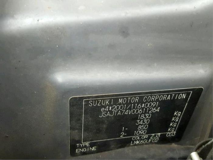 Getriebe van een Suzuki Grand Vitara II (JT) 1.6 16V 2011