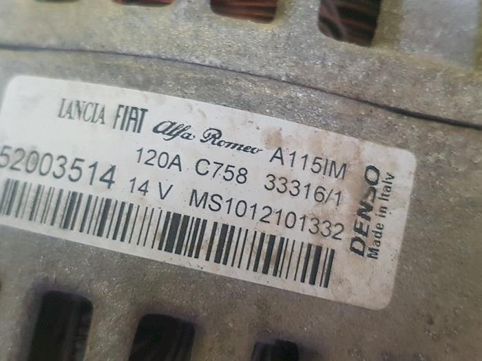 Gebrauchte Dynamo Fiat 500/595/695 1.4 T-Jet 16V 695 Preis € 163,35 Mit Mehrwertsteuer angeboten von autodemontage denollen