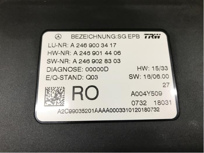 Steuergerät sonstige van een Mercedes-Benz CLA (117.3) 2.0 AMG CLA-45 Turbo 16V 2018