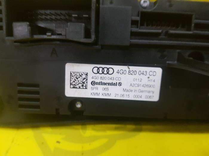 Panel de control de calefacción de un Audi A6 Allroad Quattro (C7) 3.0 TDI V6 24V biturbo 2016