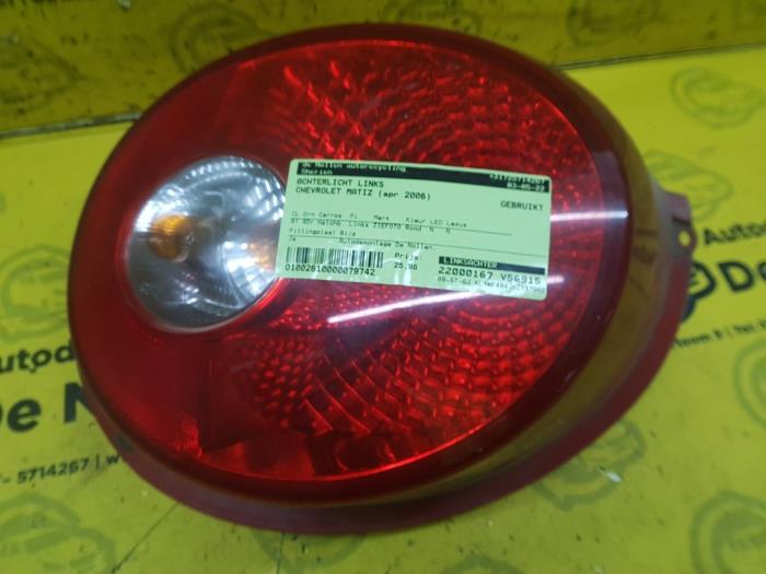 Taillight, left from a Daewoo Matiz 0.8 S,SE 2006