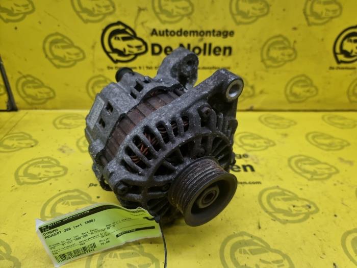 Usagé Dynamo Peugeot 206 (2A/C/H/J/S) 1.9 D Prix € 75,00 Règlement à la marge proposé par autodemontage denollen