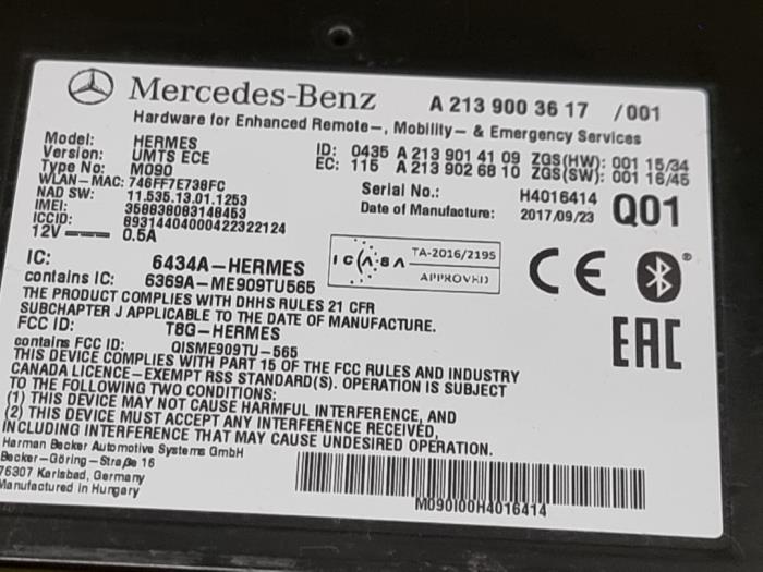 Modul Bluetooth z Mercedes-Benz C (W205) C-200d 2.2 16V 2018