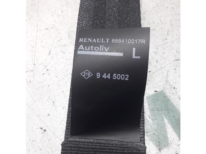 Bakre säkerhetsbälte, vänster från en Renault Scénic III (JZ) 2.0 16V CVT 2010
