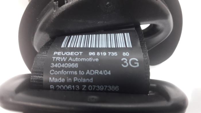 Sicherheitsgurt links hinten van een Peugeot 5008 I (0A/0E) 1.6 VTI 16V 2013