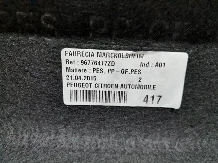 Parcel shelf from a Peugeot 308 (L3/L8/LB/LH/LP) 1.2 12V e-THP PureTech 110 2015