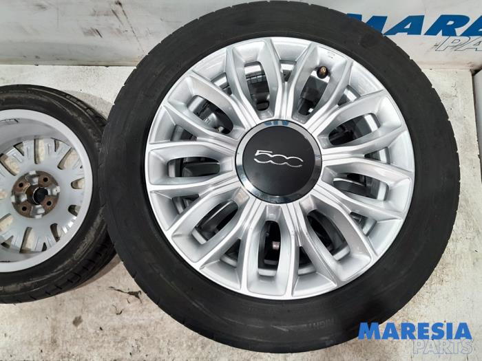 Sport rims set + tires Fiat 500 1.2 69 - 51787641 Alloy FIAT