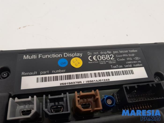 Display Multi Media control unit from a Renault Clio IV (5R) 1.2 TCE 16V GT EDC 2014