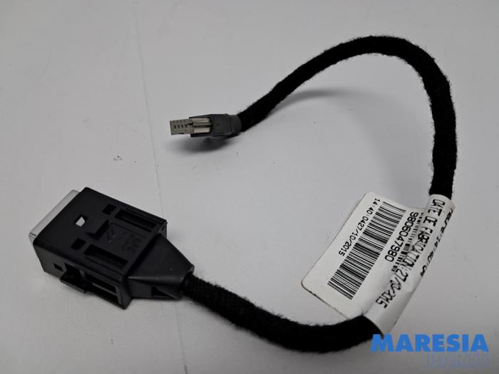 Używane Wtyczka USB Peugeot 308 SW (L4/L9/LC/LJ/LR) 1.6 BlueHDi 120 Cena € 17,50 Procedura marży oferowane przez Maresia Parts