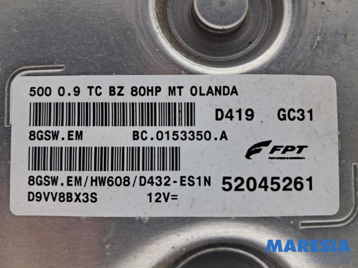 Engine management computer from a Fiat 500 (312) 0.9 TwinAir 80 2016