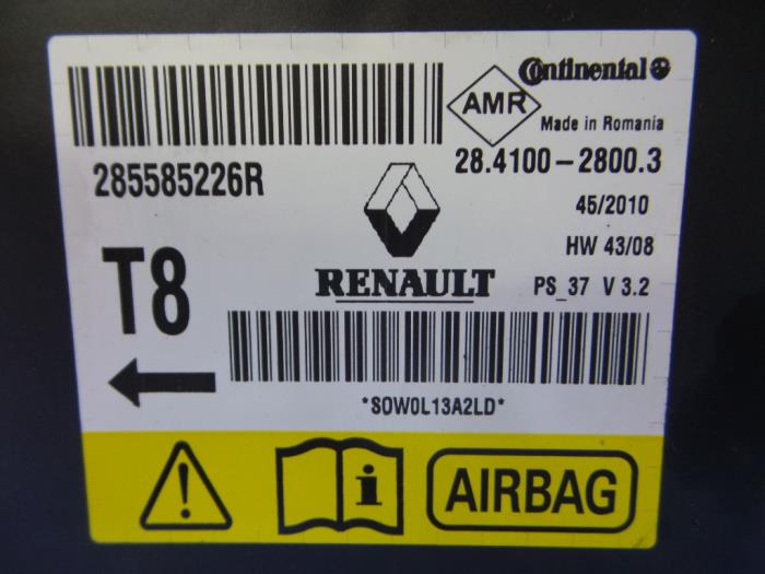 Módulo de Airbag de un Renault Megane III Grandtour (KZ) 1.4 16V TCe 130 2011