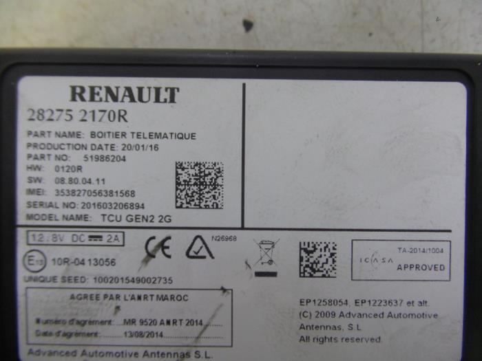 Sterownik Rózne z Renault Espace (RFCJ) 1.6 Tce 200 EDC 2016