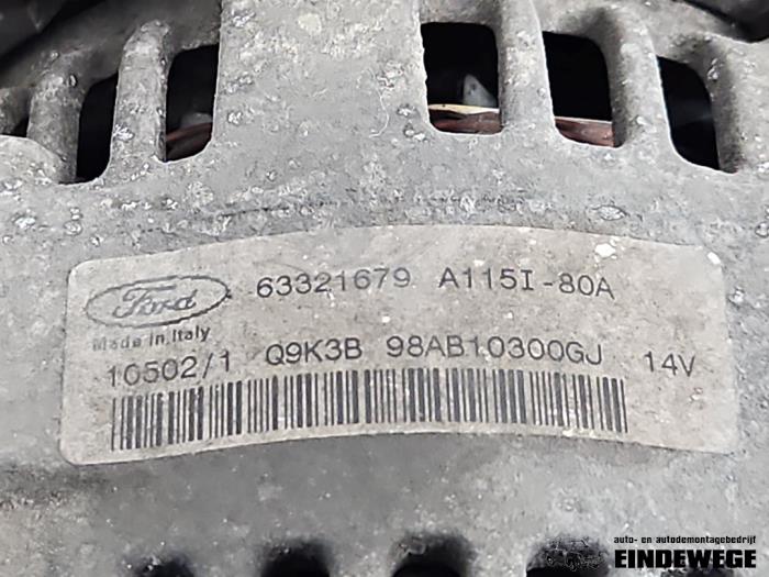 Dynamo van een Ford Focus 1 Wagon 1.4 16V 2002