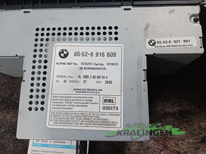 Display Module E53 Display Multi Media control unit BMW X5 3.0 24V - 65526916609