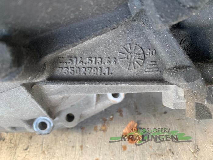 Boîte de vitesse d'un Fiat Panda (169) 1.1 Fire 2007