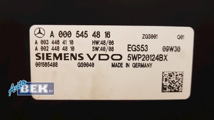 Ordenador de caja automática de un Mercedes-Benz C Estate (S204) 2.2 C-220 CDI 16V BlueEfficiency 2009