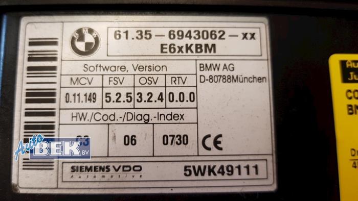Module confort d'un BMW 5 serie (E60) 520i 24V 2003