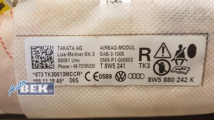 Seitenairbag van een Audi A4 Avant (B9) 2.0 TDI Ultra 16V 2018