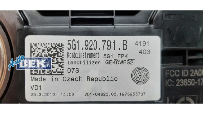 Instrument de bord d'un Volkswagen Golf VII (AUA) 2.0 GTI 16V Performance Package 2019