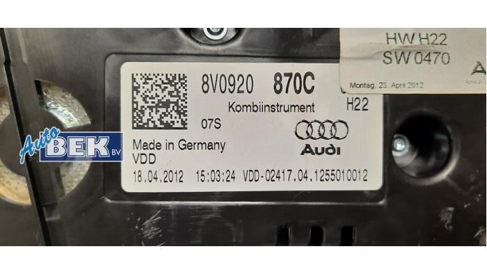 Odometer KM from a Audi A3 Sportback (8VA/8VF) 2.0 TDI 16V 2016