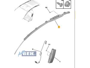 Usagé Airbag plafond droite Citroen C3 (SC) 1.2 VTi 82 12V Prix € 50,00 Règlement à la marge proposé par Auto Bek