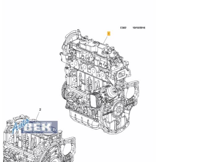 Used Engine Opel Crossland (X) 1.6 CDTi 100 Price € 1.499,99 Margin scheme offered by Auto Bek