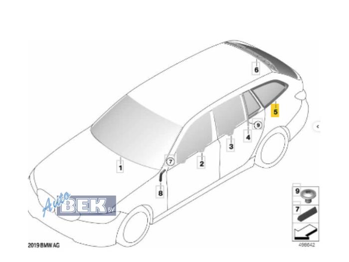 Usados Ventanilla triangular izquierda detrás BMW 3 serie Touring (G21) 330e xDrive 2.0 TwinPower Turbo 16V Precio de solicitud ofrecido por Auto Bek