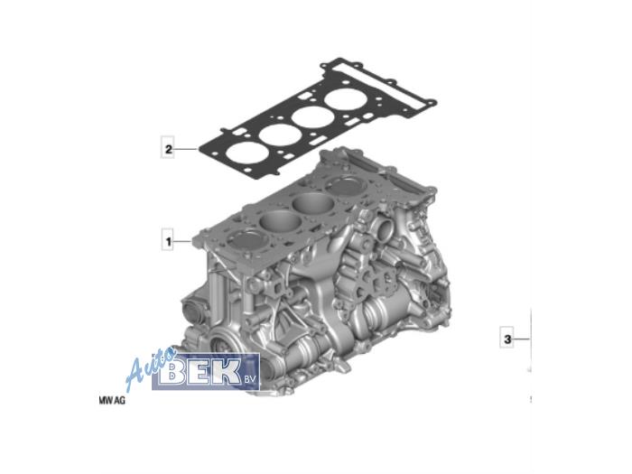 Gebrauchte Motor Unterblock BMW 3 serie Touring (G21) 330e xDrive 2.0 TwinPower Turbo 16V Preis € 500,00 Margenregelung angeboten von Auto Bek