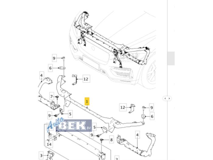 Używane Panel przedni Jaguar F-Pace 2.0 D 180 16V AWD Cena na żądanie oferowane przez Auto Bek