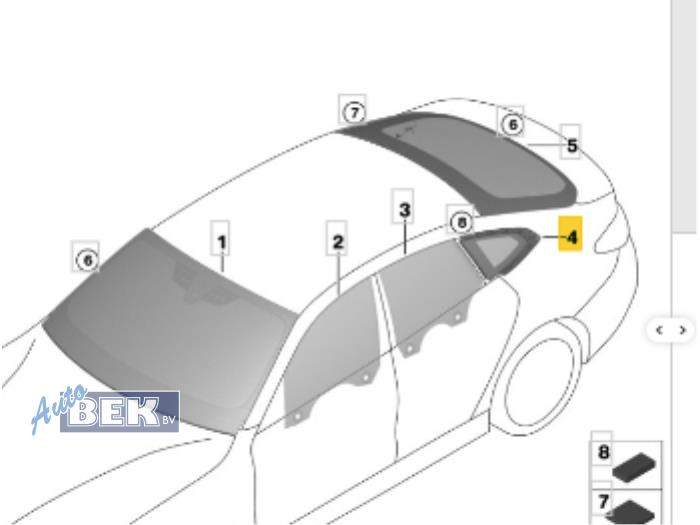 Usados Ventanilla triangular derecha detrás BMW i4 (G26) xDrive40 Precio de solicitud ofrecido por Auto Bek