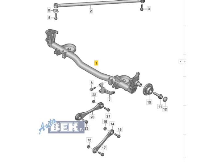 Usagé Train arrière complet Volkswagen Caddy Cargo V (SBA/SBH) 2.0 TDI BlueMotionTechnology Prix € 349,00 Règlement à la marge proposé par Auto Bek