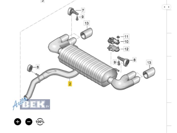 Gebrauchte Auspuff Enddämpfer Audi S1 (8X1/8XK) 2.0 TFSI 16V Preis € 250,00 Margenregelung angeboten von Auto Bek