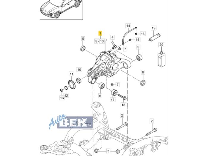 Gebrauchte Differential hinten Porsche Cayenne II (92A) 4.8 V8 32V S Preis € 1.250,00 Margenregelung angeboten von Auto Bek