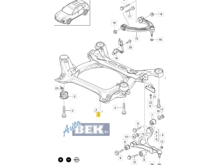 Usados Subchasis Porsche Cayenne II (92A) 4.8 V8 32V S Precio de solicitud ofrecido por Auto Bek