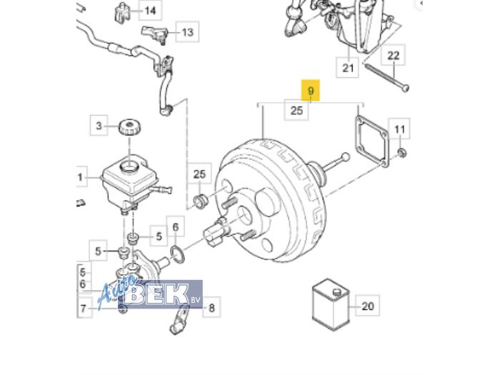 Usagé Servo frein Porsche Cayenne II (92A) 4.8 V8 32V S Prix € 92,50 Règlement à la marge proposé par Auto Bek