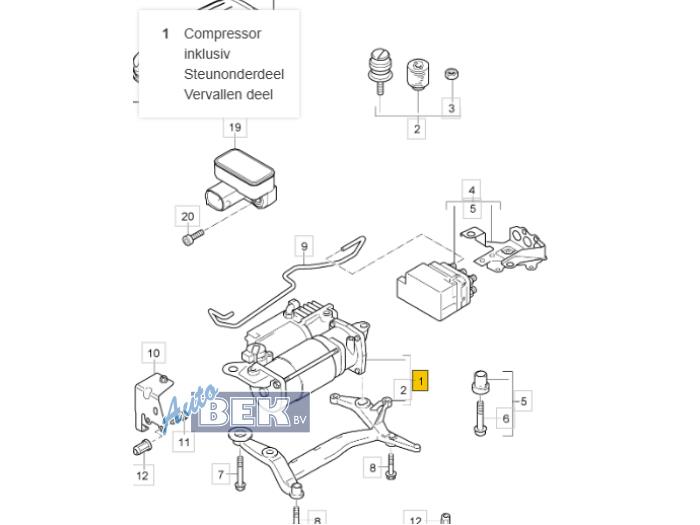 Usagé Compresseur air Porsche Cayenne II (92A) 4.8 V8 32V S Prix sur demande proposé par Auto Bek