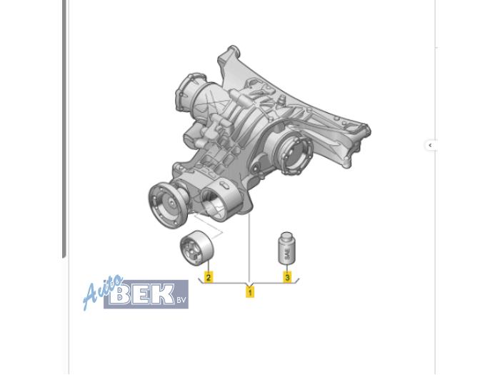 Usagé Différentiel arrière Audi Q5 (FYB/FYG) 2.0 55 TFSI e 16V Quattro Prix € 600,00 Règlement à la marge proposé par Auto Bek