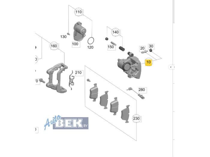 Gebrauchte Bremszange links hinten Mercedes GLC (X253) 2.2 220d 16V BlueTEC 4-Matic Preis € 37,50 Margenregelung angeboten von Auto Bek