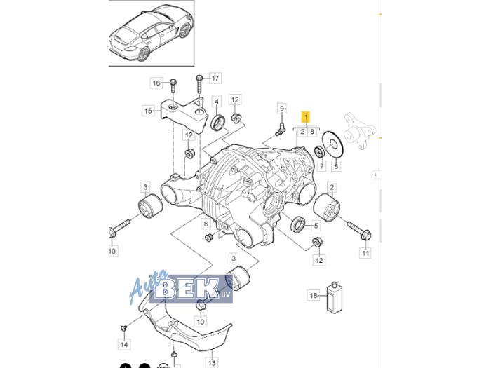 Gebrauchte Differential hinten Porsche Panamera (970) 3.0 V6 24V 2S Preis € 495,00 Margenregelung angeboten von Auto Bek