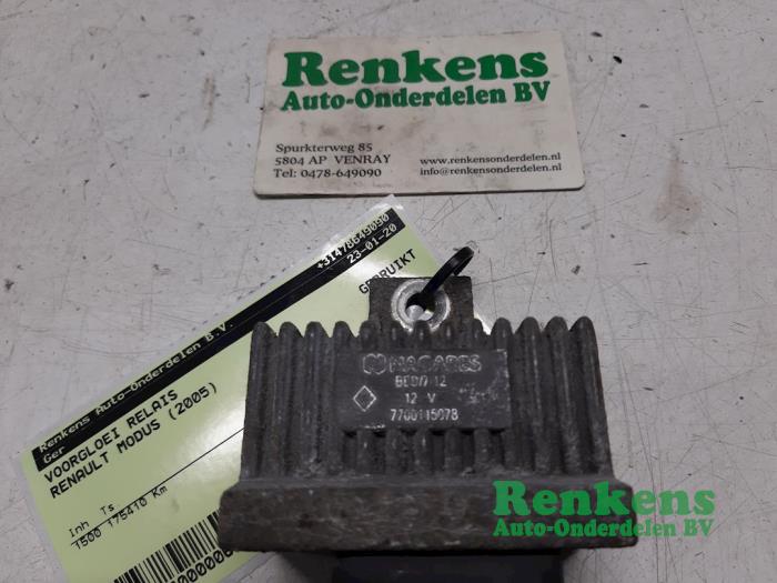 Glow plug relay Renault Modus/Grand Modus 1.5 dCi 85 7700115078
