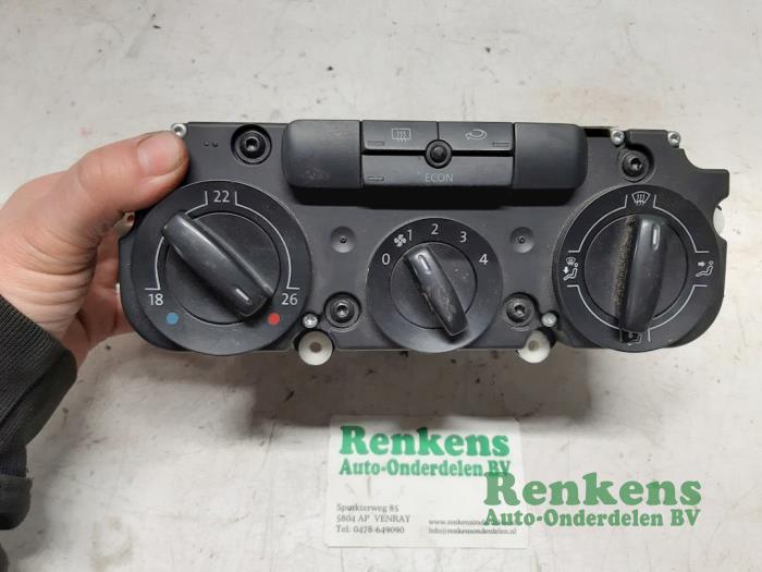 Heater control panel from a Volkswagen Caddy III (2KA,2KH,2CA,2CH) 1.9 TDI 2004