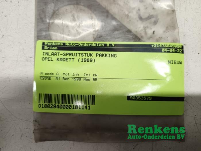 Nya Insugsrörspackning Opel Kadett E (33/34/43/44) 2.0 GSi Pris € 12,00 Inklusive moms erbjuds av Renkens Auto-Onderdelen B.V.