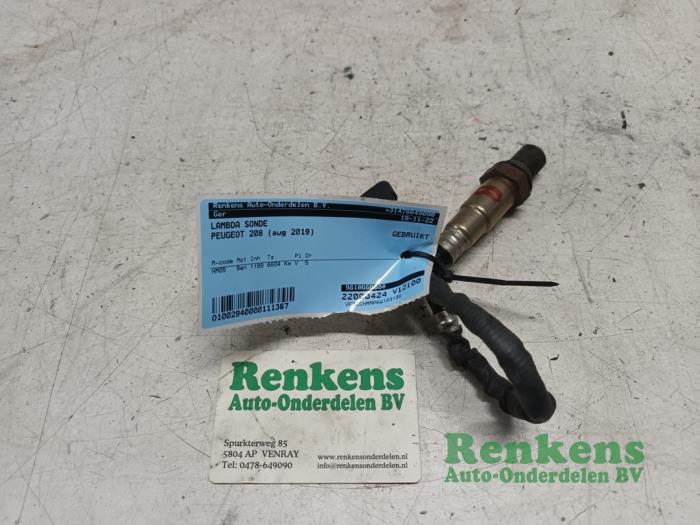 Usagé Sonde lambda Peugeot 208 I (CA/CC/CK/CL) 1.2 Vti 12V PureTech Prix € 20,00 Règlement à la marge proposé par Renkens Auto-Onderdelen B.V.