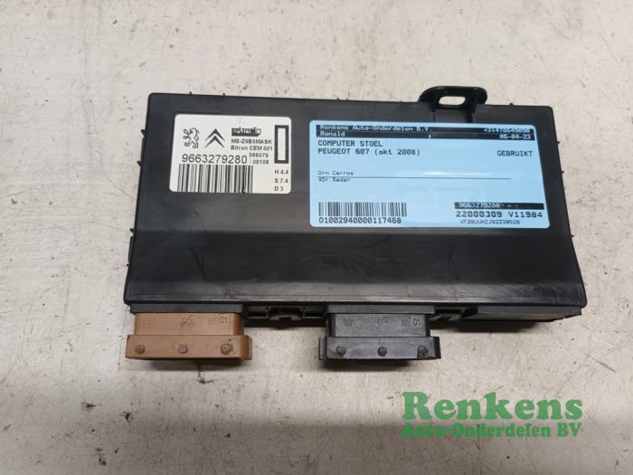 Begagnade Sätesdator Peugeot 607 (9D/U) 2.7 HDi V6 24V Pris € 50,00 Marginaltabell erbjuds av Renkens Auto-Onderdelen B.V.